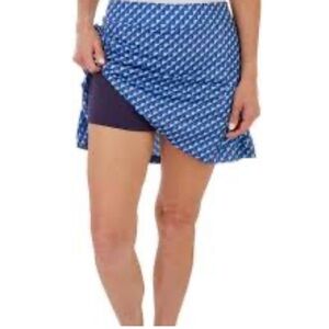 SLAZENGER tennis skirt blue hexagon print size small